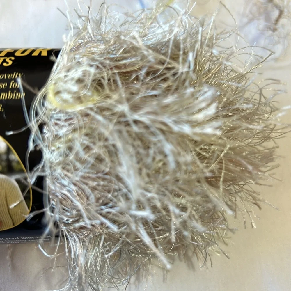 New Lion Brand Fun Fur and Fun Fur Prints Eyelash Yarn-3 Skeins